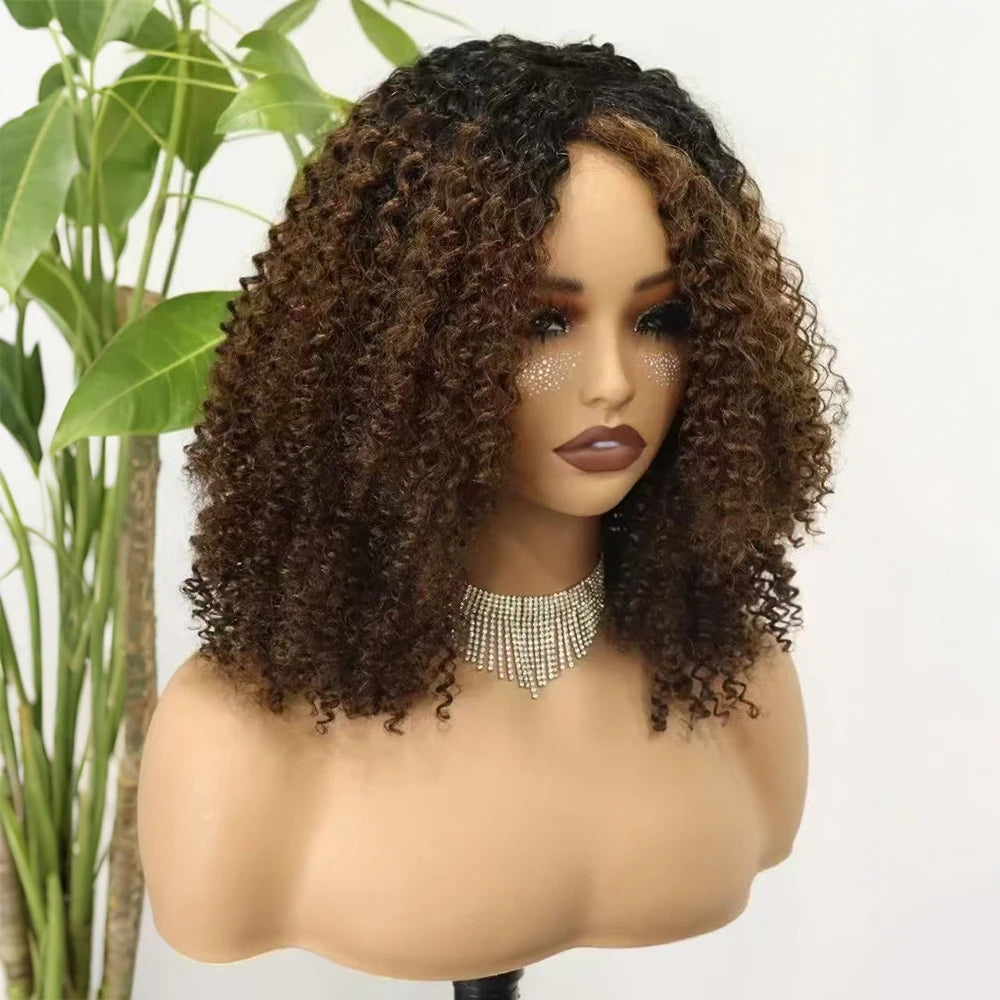 The Afro Crown — Kinky Curly Wig with Bangs (Maximum Density 350%)