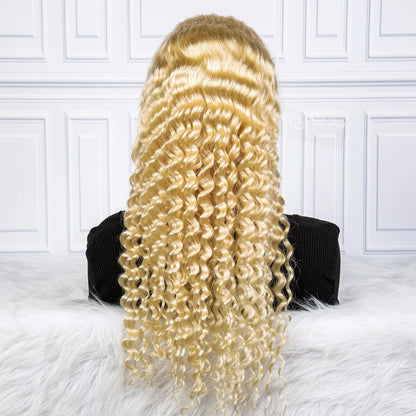 La Platine Royale — Perruque 13x4 Lace Frontal Deep Wave Blond #613 (Densité 250%)