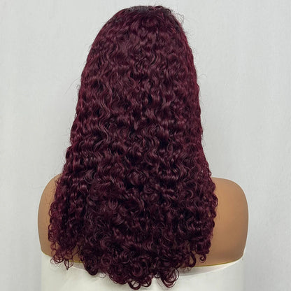 The Sumptuous Autumn — 13x4 Lace Frontal Water Wave Colored Wig (Density 250%)