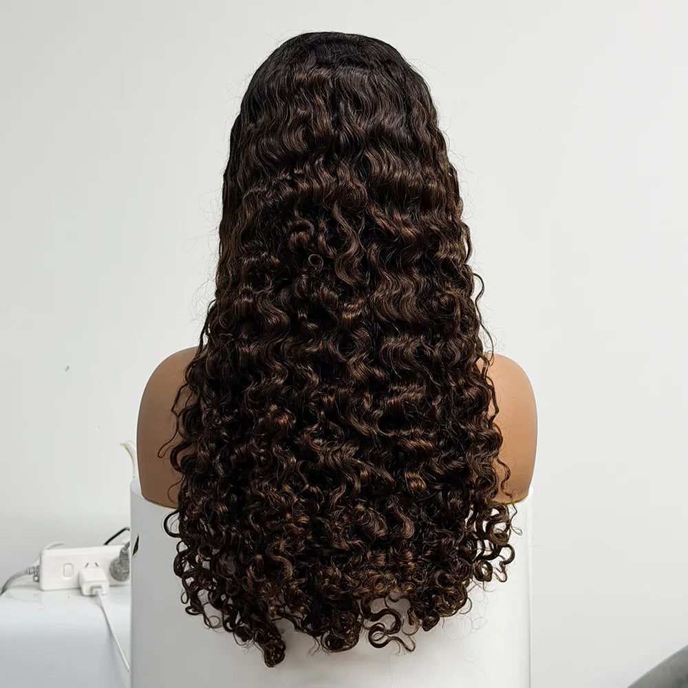 The Ebony Mermaid — 13x4 HD Lace Frontal Water Wave Wig (Density 300%)