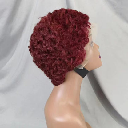 La Petite Audacieuse — Perruque 13x4 Lace Frontal Pixie Curly (Densité 180%)