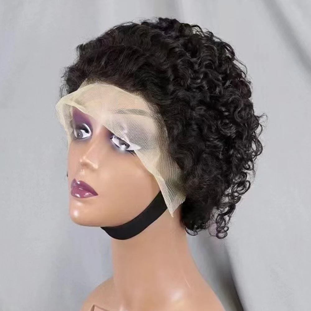 La Pixie Divine — Perruque 13x4 Lace Frontal Kinky Curly (Densité 180%)