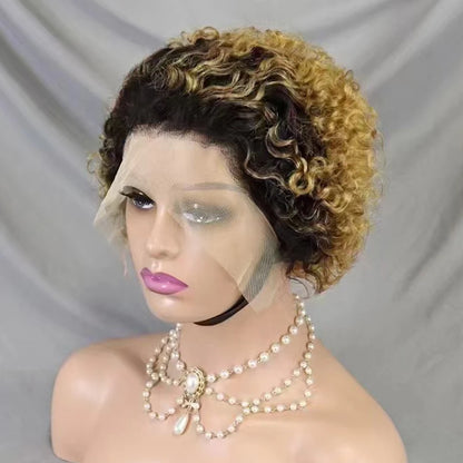 La Pixie Divine — Perruque 13x4 Lace Frontal Kinky Curly (Densité 180%)