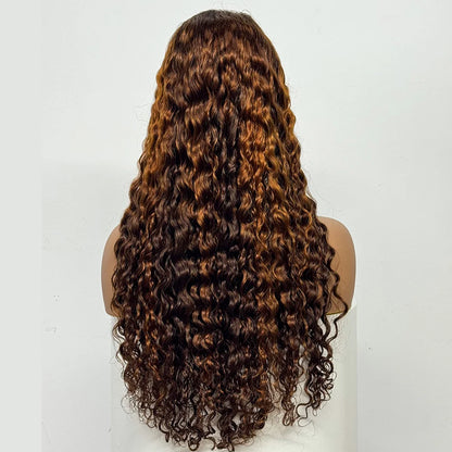 The Supreme Cascade — 4x4 HD Lace Closure Deep Water Wave Wig (Supreme Density 300% - 28")