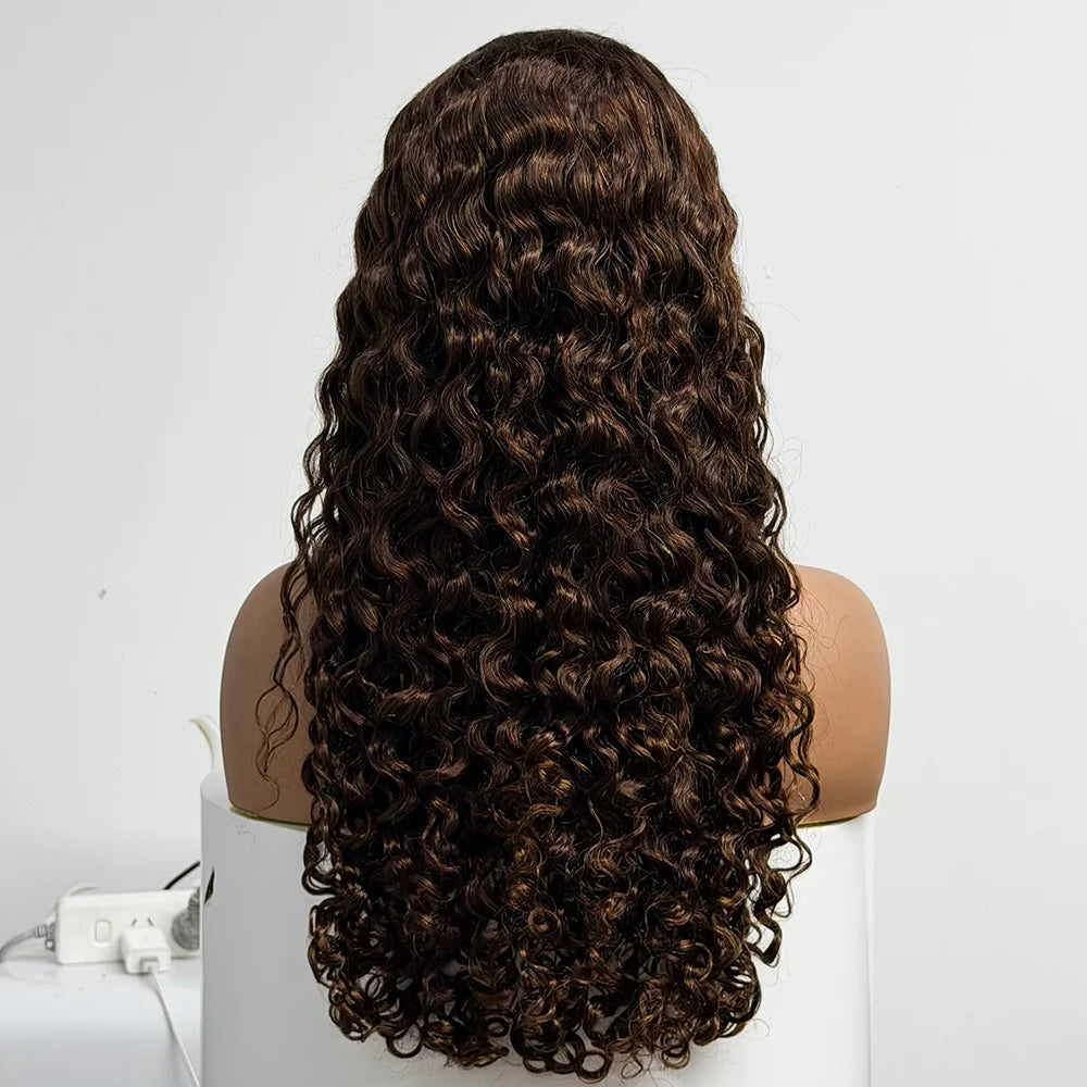 The Ebony Mermaid — 13x4 HD Lace Frontal Water Wave Wig (Density 300%)