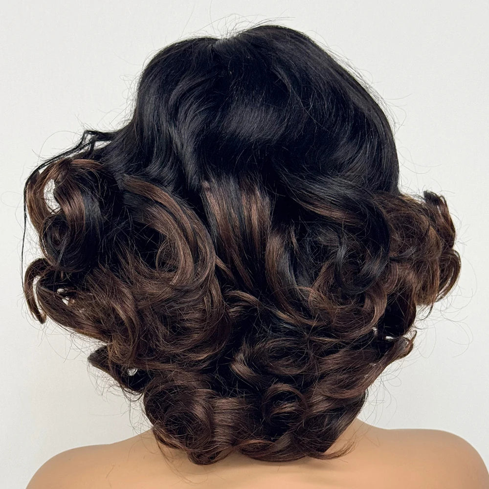 La Parisienne Bouncy — Perruque 5x5 HD Lace Closure Carré Loose Wave (Densité 250% - 14")