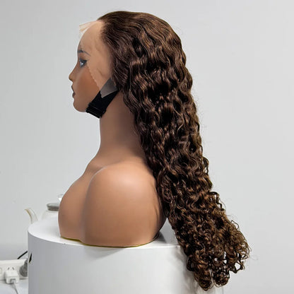 The Ebony Mermaid — 13x4 HD Lace Frontal Water Wave Wig (Density 300%)