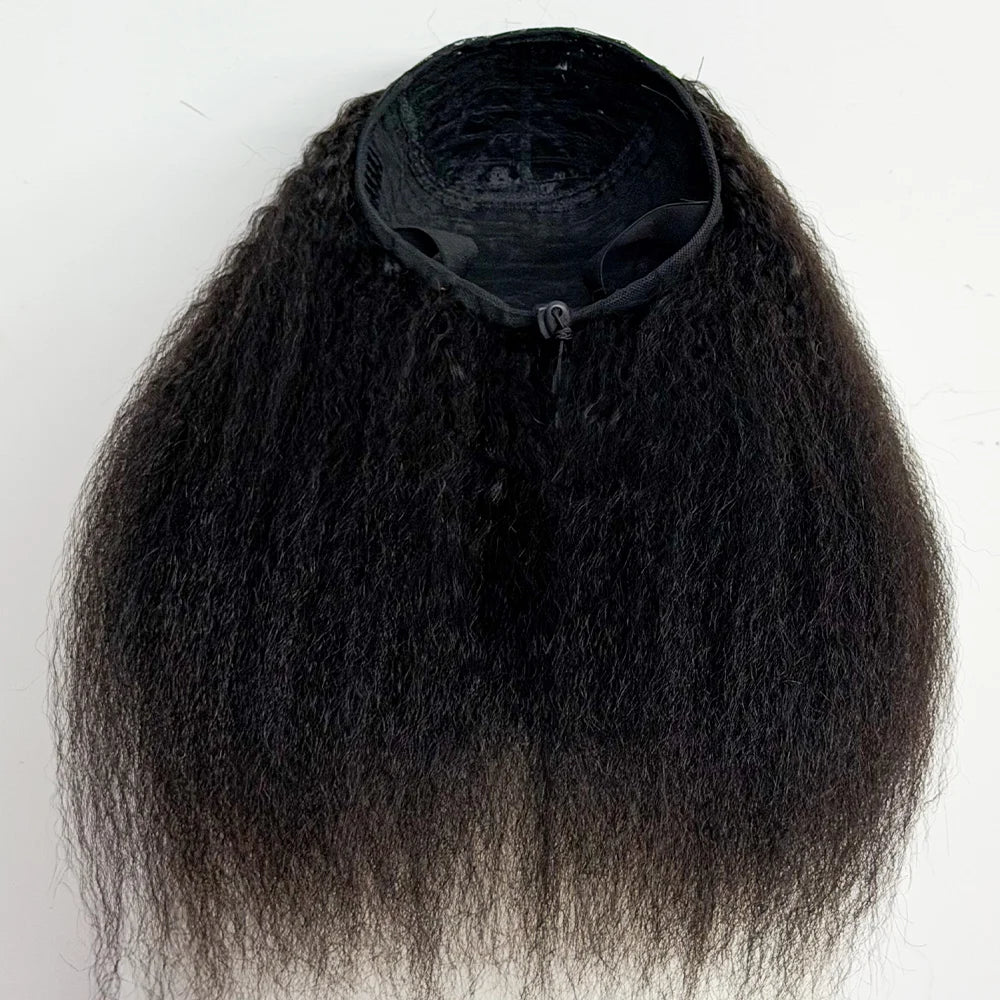 La Plénitude Yaki — Demi-Perruque Half Wig Kinky Straight (Densité 250%)