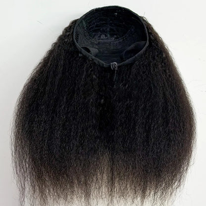La Plénitude Yaki — Demi-Perruque Half Wig Kinky Straight (Densité 250%)