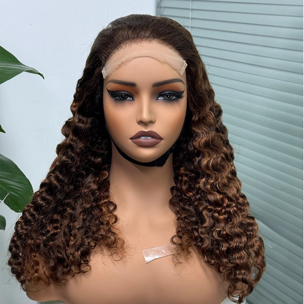 La Somptueuse Birmane — Perruque 5x5 Lace Closure Deep Curly (Densité 300%)