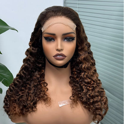 La Somptueuse Birmane — Perruque 5x5 Lace Closure Deep Curly (Densité 300%)