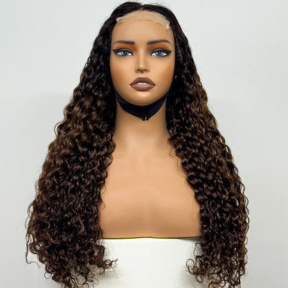 The Supreme Cascade — 4x4 HD Lace Closure Deep Water Wave Wig (Supreme Density 300% - 28")