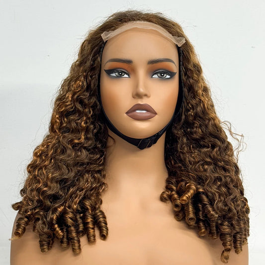 The Majestic Burmese — 5x5 Lace Closure Burmese Curly Wig (Density 300%)