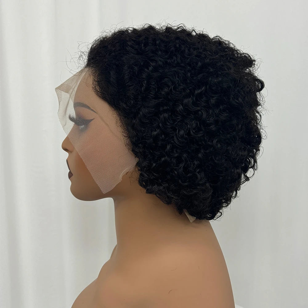 La Pixie Divine — Perruque 13x4 Lace Frontal Kinky Curly (Densité 180%)