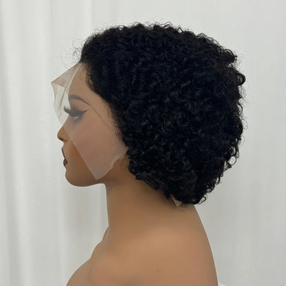 La Pixie Divine — Perruque 13x4 Lace Frontal Kinky Curly (Densité 180%)