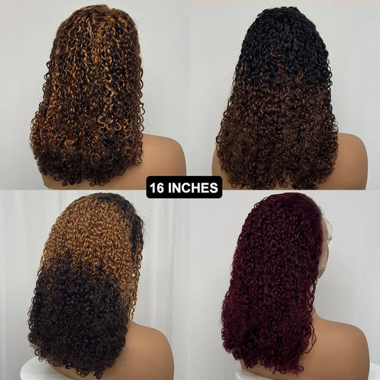 The Pixie Crown — 13x4 Lace Frontal Short Kinky Curly Wig (Density 300%)