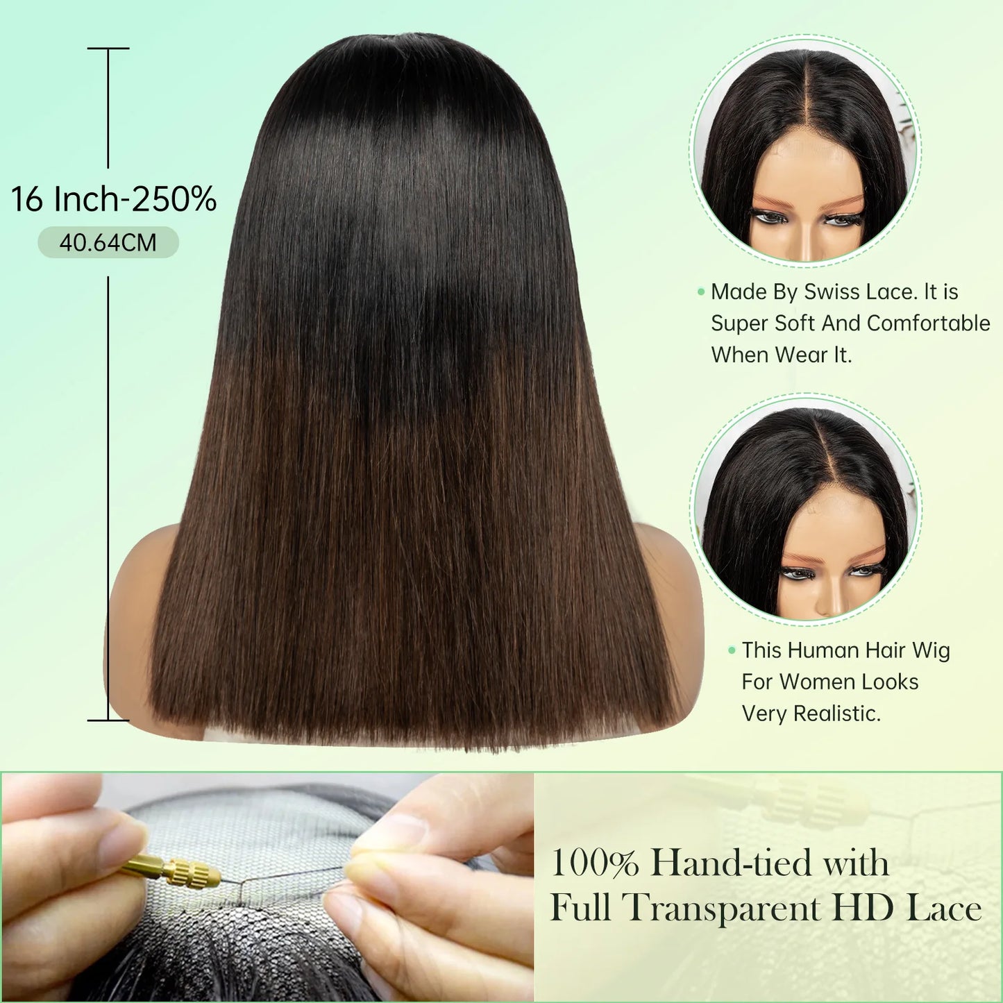 Le Carré Impérial — Perruque 2x6 HD Lace Bob Raw Hair Vietnamien