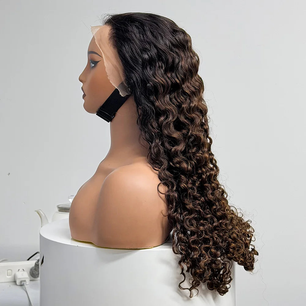 The Ebony Mermaid — 13x4 HD Lace Frontal Water Wave Wig (Density 300%)