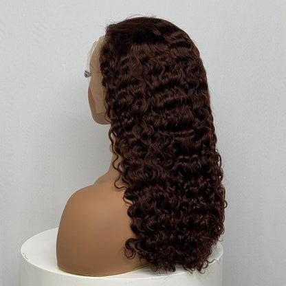 The Sumptuous Autumn — 13x4 Lace Frontal Water Wave Colored Wig (Density 250%)