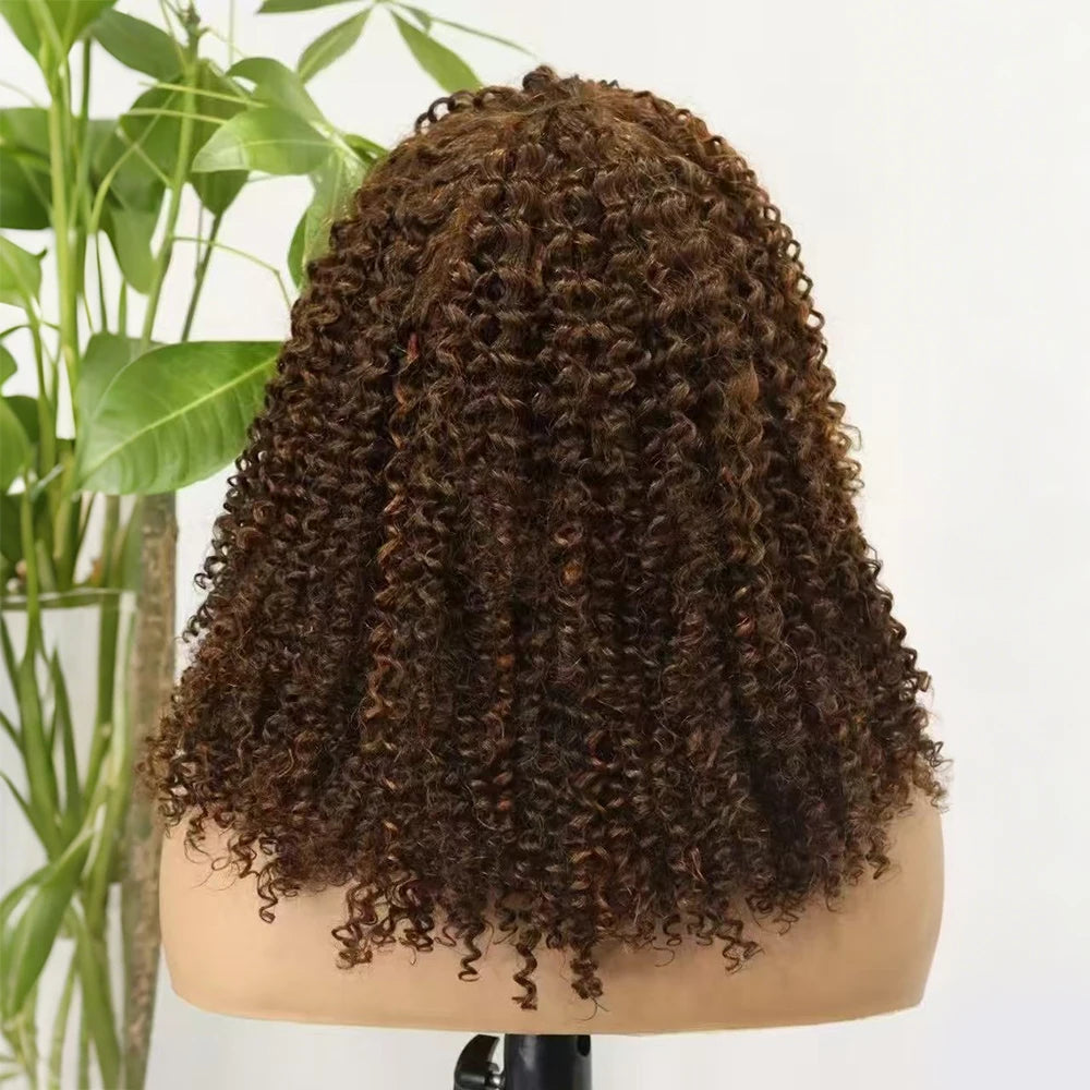 The Afro Crown — Kinky Curly Wig with Bangs (Maximum Density 350%)