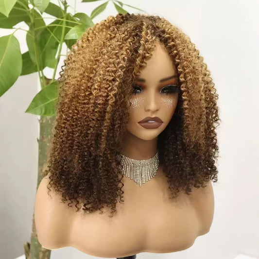 The Afro Crown — Kinky Curly Wig with Bangs (Maximum Density 350%)