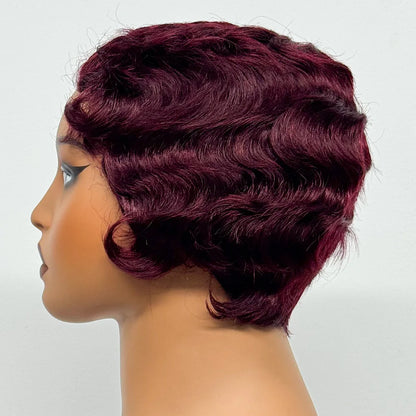 The Bohemian Pixie — Short Loose Wave Full Machine Made Wig (Density 150%)