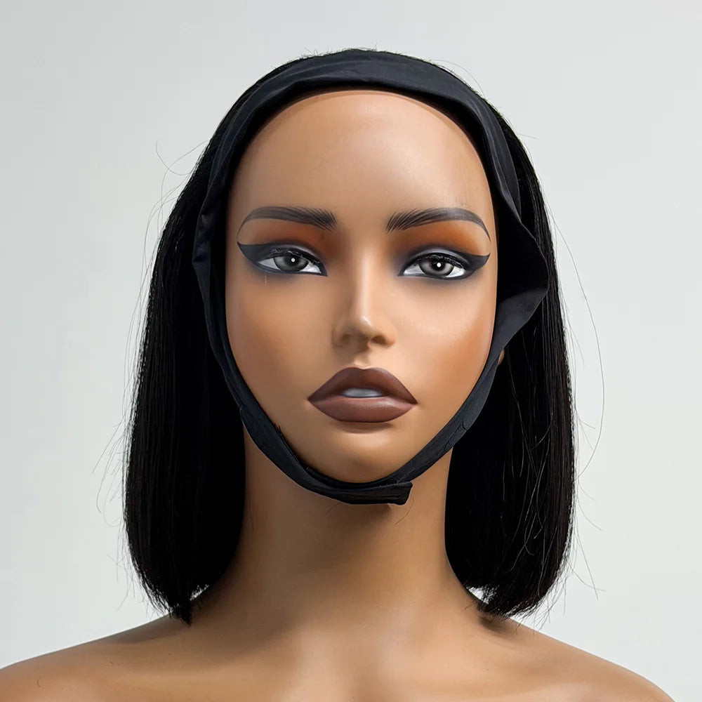 Le Bob Express — Demi-Perruque Headband Bone Straight (Densité 250% - 8")