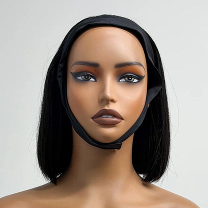 Le Bob Express — Demi-Perruque Headband Bone Straight (Densité 250% - 8")