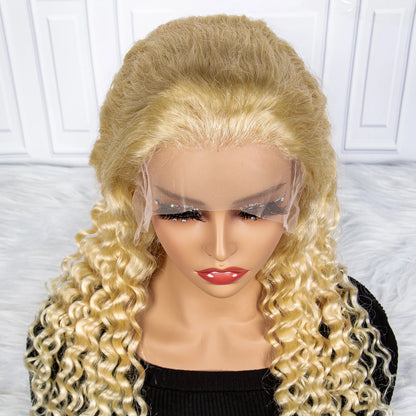 La Platine Royale — Perruque 13x4 Lace Frontal Deep Wave Blond #613 (Densité 250%)