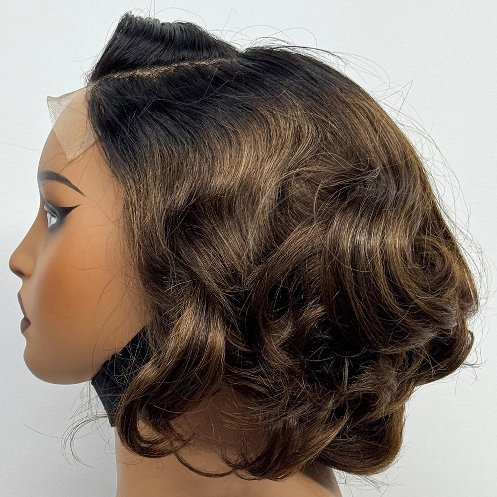 The Voluptuous Short Bob — 5x5 Lace Closure Loose Bouncy Wig (Density 230%)