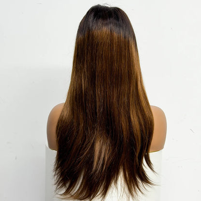The Majestic Smooth — 4x4 Lace Closure Straight Wig (Supreme Density 280% - 22")