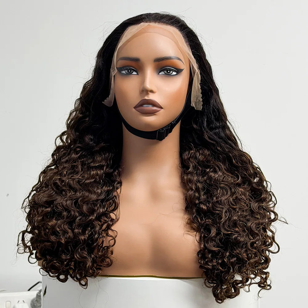The Ebony Mermaid — 13x4 HD Lace Frontal Water Wave Wig (Density 300%)
