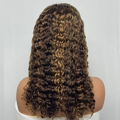 The Sumptuous Autumn — 13x4 Lace Frontal Water Wave Colored Wig (Density 250%)