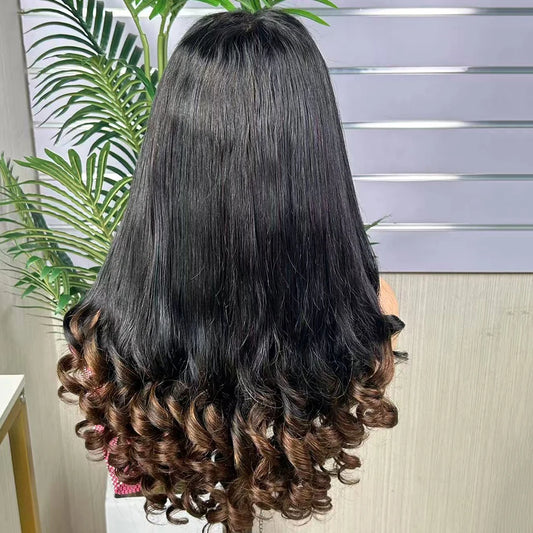The Royal Flower — 5x5 HD Lace Closure Flower Curly Wig (Maximum Density 350%)