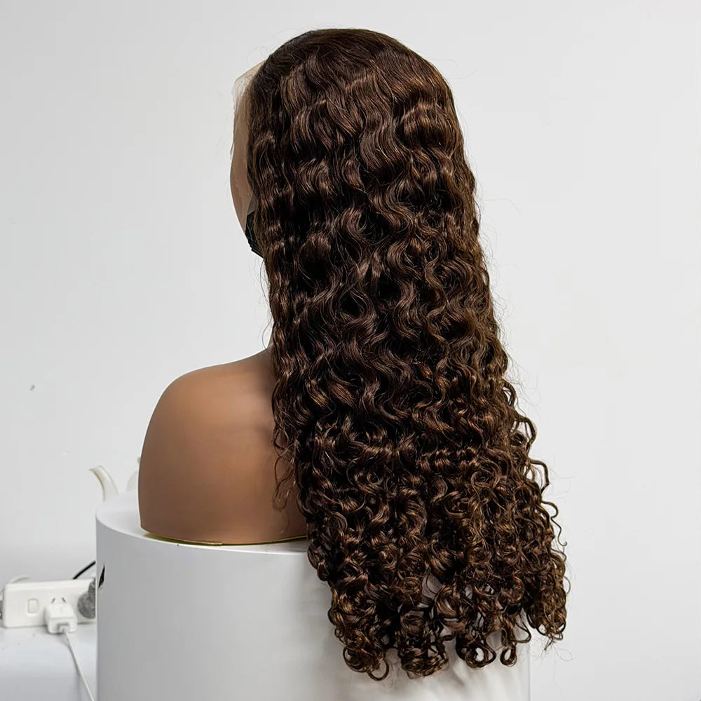 The Ebony Mermaid — 13x4 HD Lace Frontal Water Wave Wig (Density 300%)