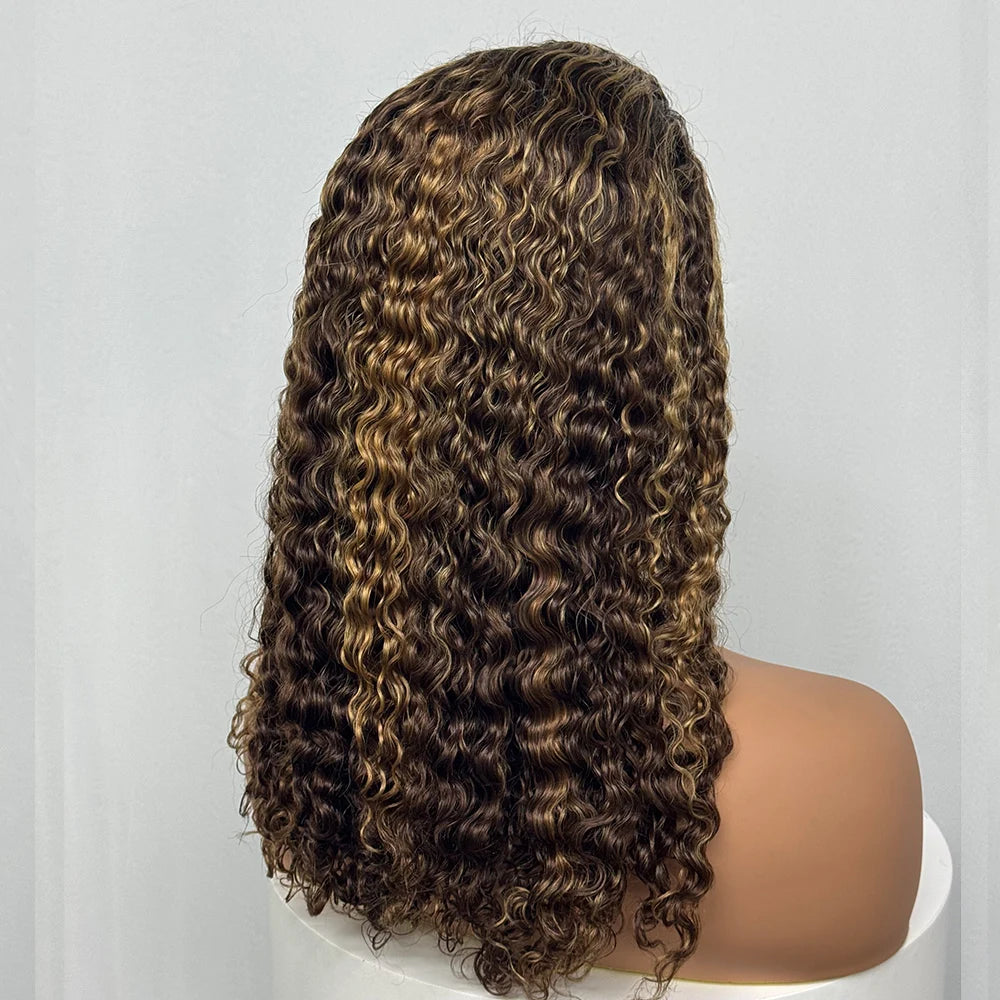 The Sumptuous Autumn — 13x4 Lace Frontal Water Wave Colored Wig (Density 250%)