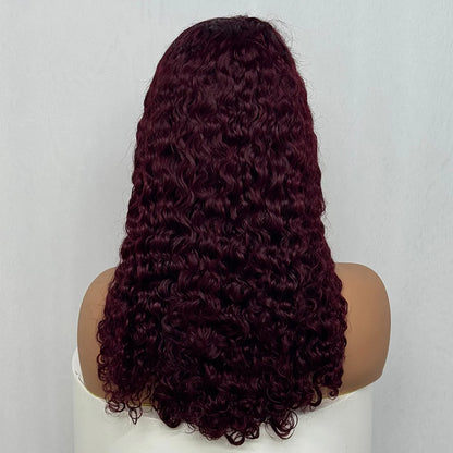 The Sumptuous Autumn — 13x4 Lace Frontal Water Wave Colored Wig (Density 250%)