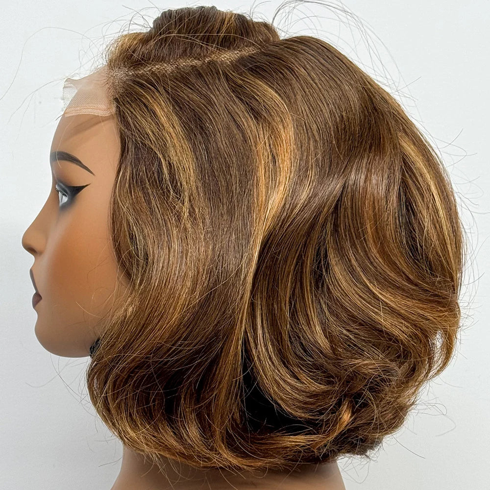 The Voluptuous Short Bob — 5x5 Lace Closure Loose Bouncy Wig (Density 230%)