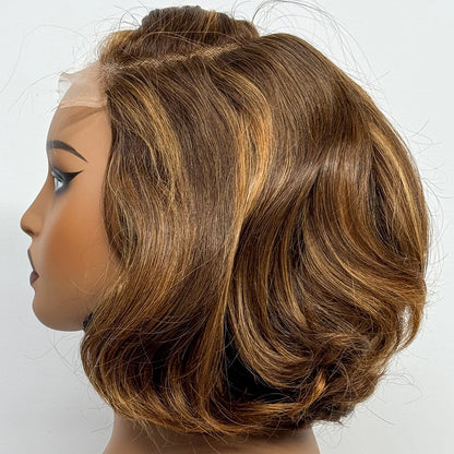 The Voluptuous Short Bob — 5x5 Lace Closure Loose Bouncy Wig (Density 230%)