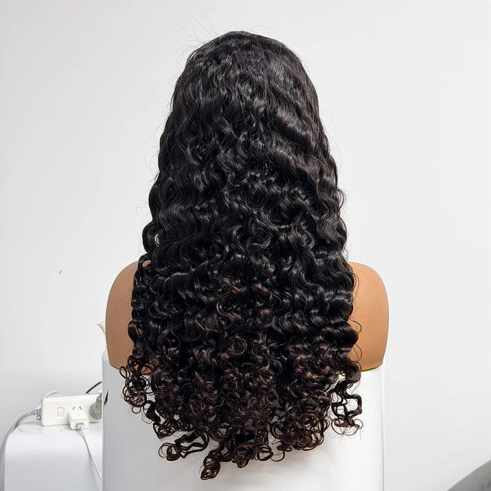 The Ebony Mermaid — 13x4 HD Lace Frontal Water Wave Wig (Density 300%)