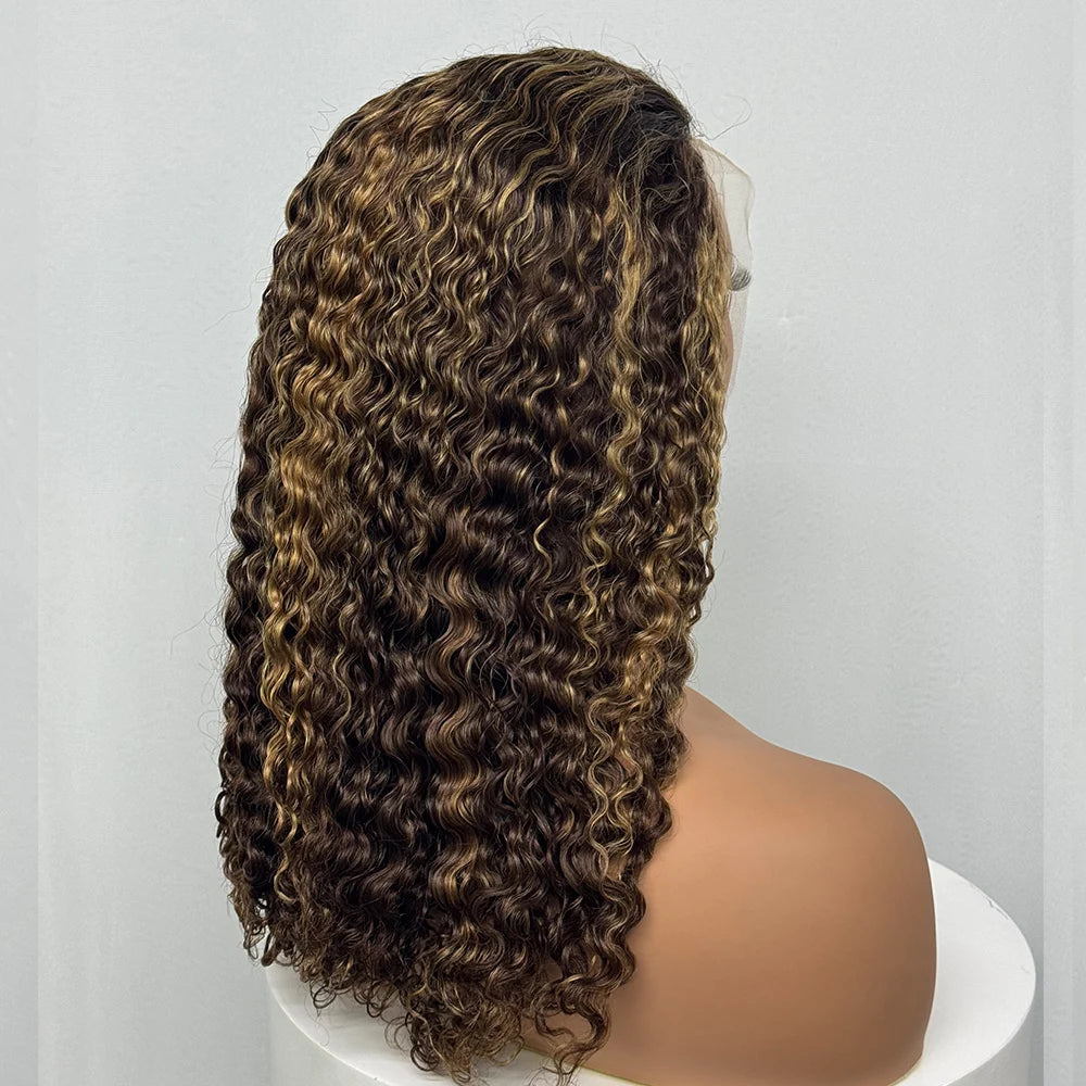 The Sumptuous Autumn — 13x4 Lace Frontal Water Wave Colored Wig (Density 250%)