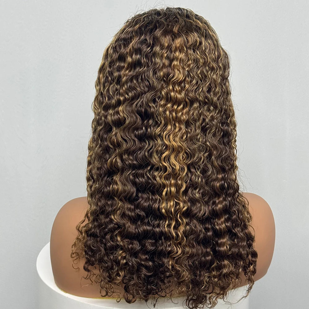 The Sumptuous Autumn — 13x4 Lace Frontal Water Wave Colored Wig (Density 250%)