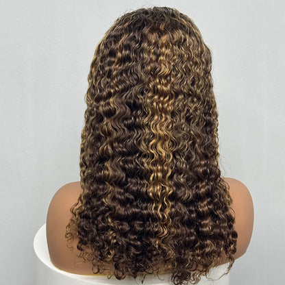 The Sumptuous Autumn — 13x4 Lace Frontal Water Wave Colored Wig (Density 250%)