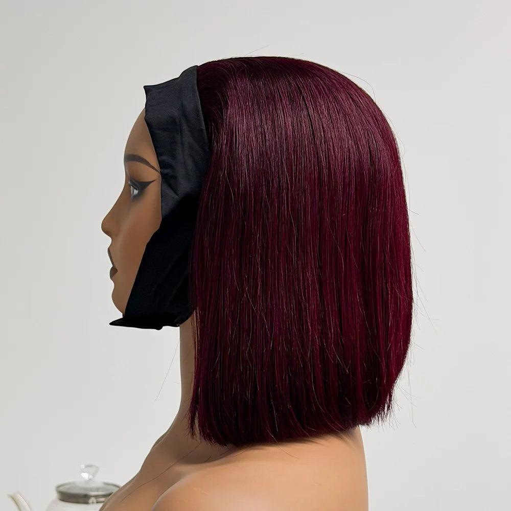 Le Bob Express — Demi-Perruque Headband Bone Straight (Densité 250% - 8")