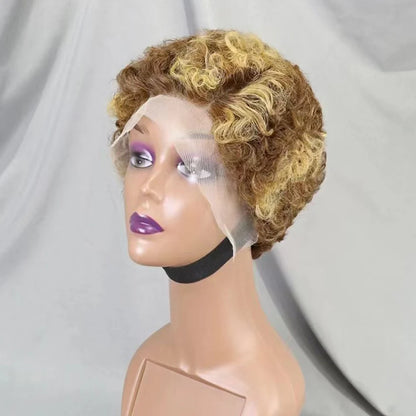 La Petite Audacieuse — Perruque 13x4 Lace Frontal Pixie Curly (Densité 180%)