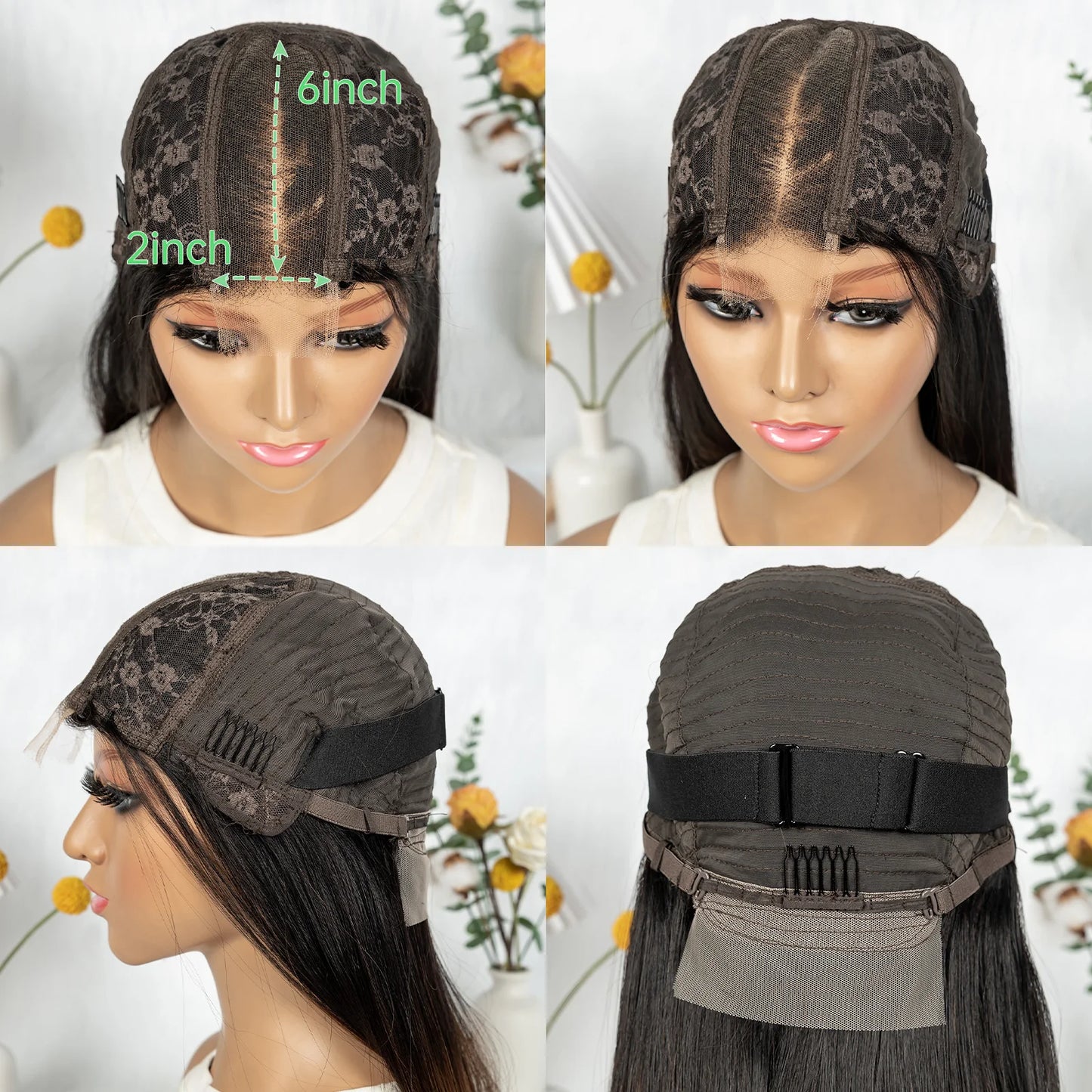 The Sunset Dynasty Smooth — 2x6 Real HD Lace Closure Straight Wig (Density 300%)