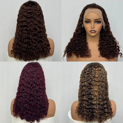 The Sumptuous Autumn — 13x4 Lace Frontal Water Wave Colored Wig (Density 250%)