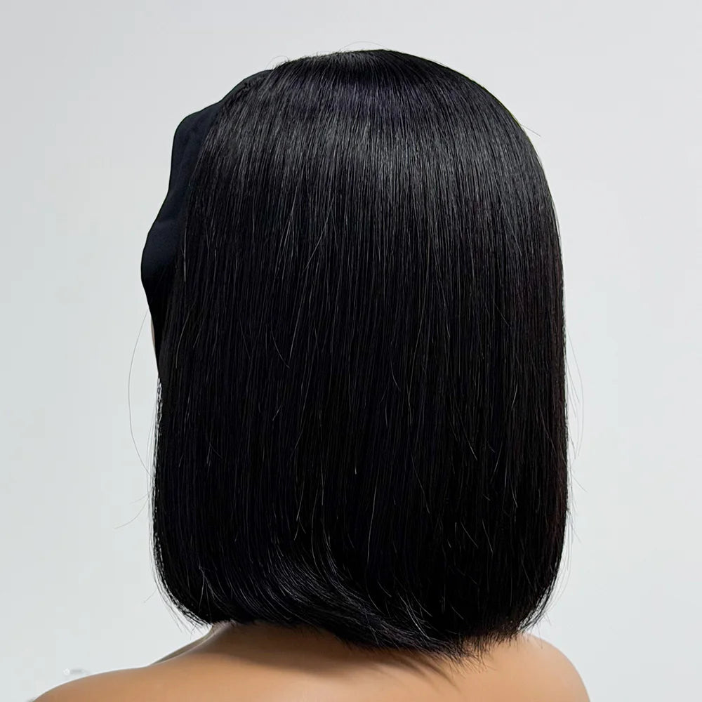 Le Bob Express — Demi-Perruque Headband Bone Straight (Densité 250% - 8")