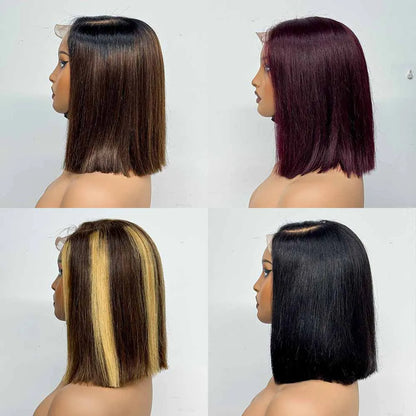 Le Bob C-Part — Perruque Carré 5x5 HD Lace Closure Bone Straight (Densité Suprême 280%)