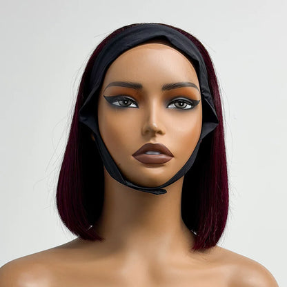 Le Bob Express — Demi-Perruque Headband Bone Straight (Densité 250% - 8")